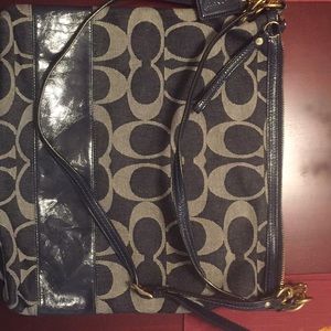 Coach large cross body in navy.